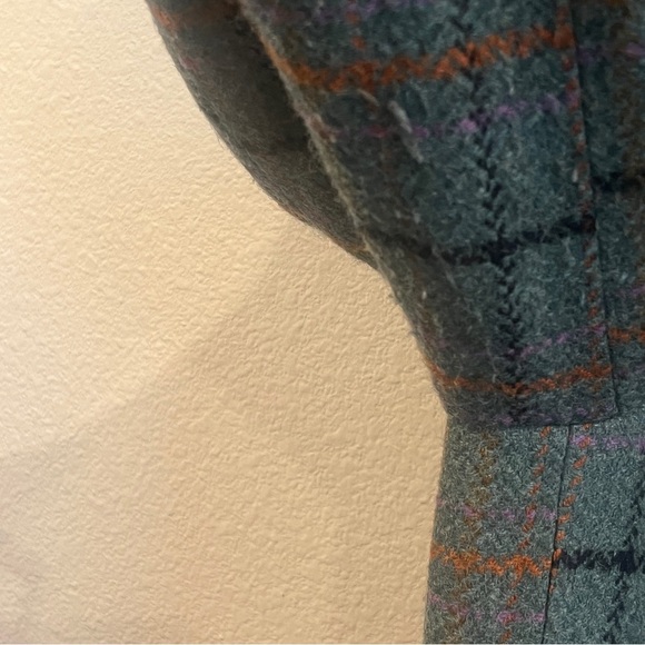 Remain by Birger Christensen Debbie coat heavy check wool blend size 4 gray blue - Picture 11 of 16